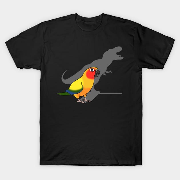 t-rex shadow - sun conure T-Shirt by FandomizedRose